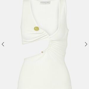 Christopher Esber Cream Sleeveless Top with Cutout Detail- UK 10